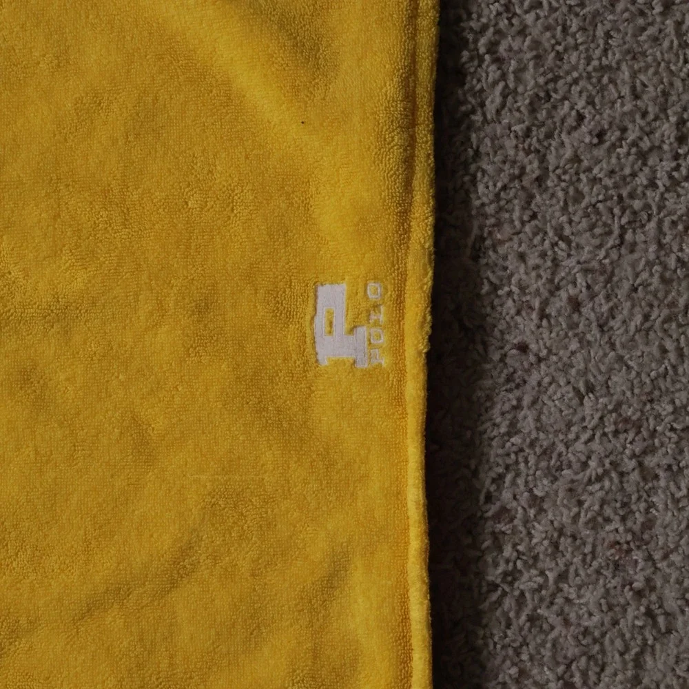 Polo Ralph Lauren Reversible Beach Towel Red Yellow Embroidered Logo 68x34